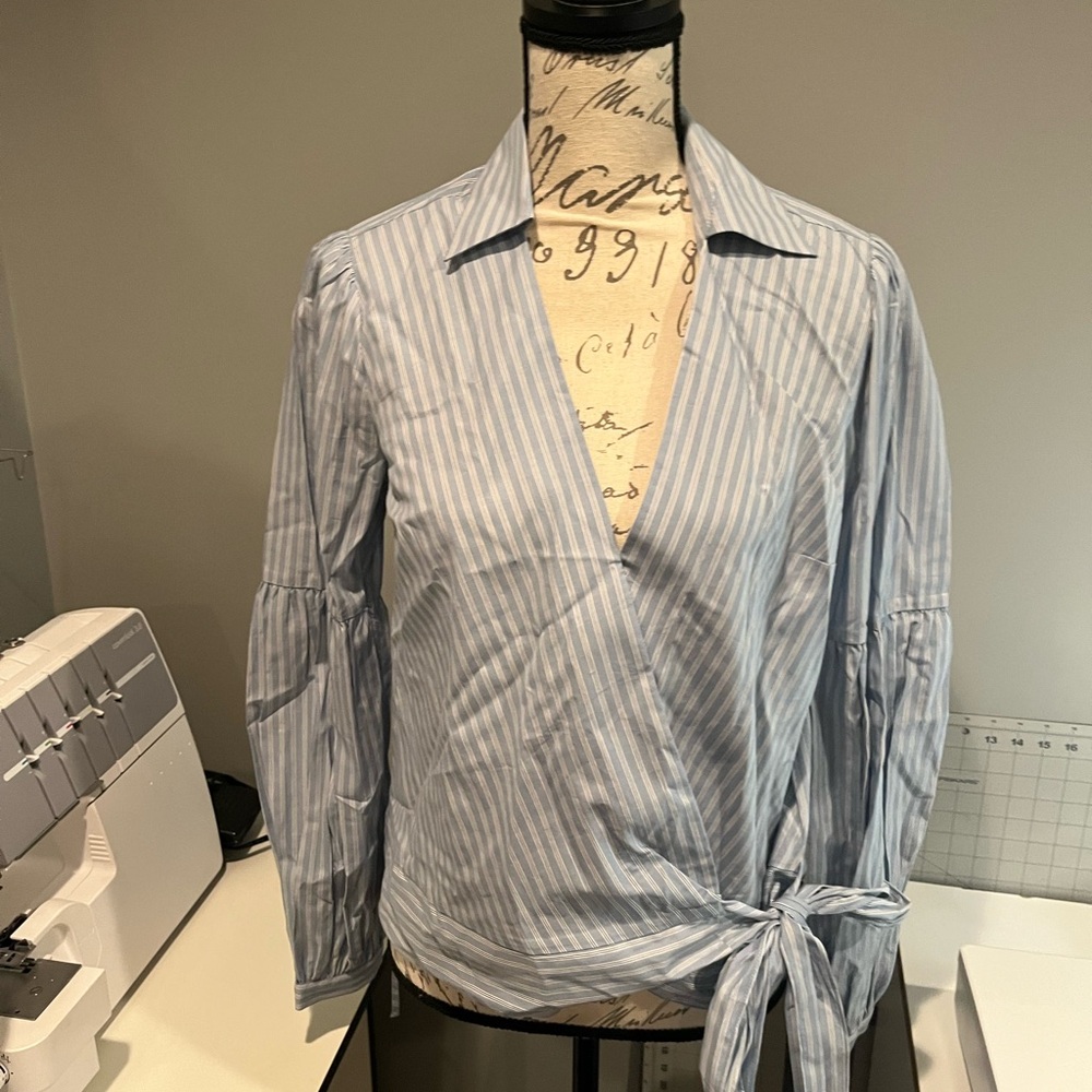Michael Kors Blue Casual Button Down Shirt